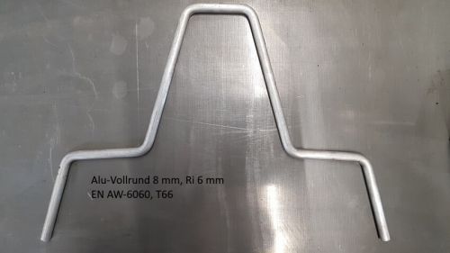 Rohrbiegerei CNC-Dornbiegen Alu Vollrund 8 mm, Rm 10 mm