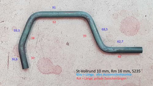 Rohrbiegerei CNC-Dornbiegen St-Vollrund 10 mm