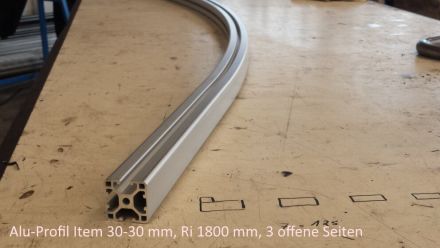 Rohrbiegerei CNC-Dornbiegen Alu-Item 30 x 30