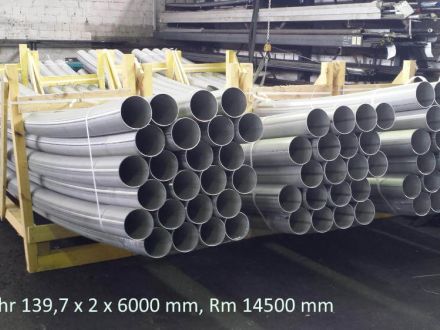 Rohrbiegerei CNC-Dornbiegen Va-Rohre 139,7 x 2 x 6000