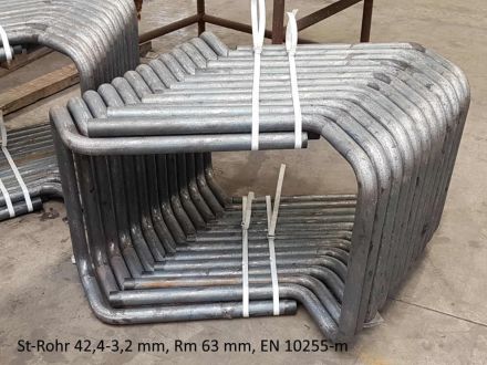 Rohrbiegerei CNC-Dornbiegen St-Rohr 42,4-3,2 mm, Rm 63 mm6 mm, Rm 70 mm, Innenöffnung 35 mm