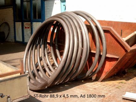 Rohrbiegerei CNC-Dornbiegen St-Rohr 88.9 x 4.5 mm