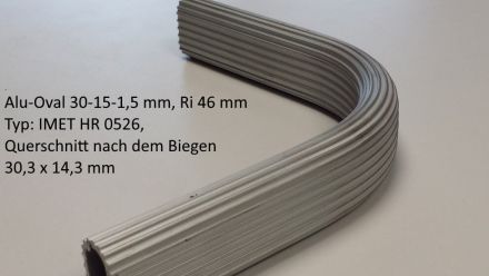 Rohrbiegerei CNC-Dornbiegen Alu-Oval 30-15-1,5 mm
