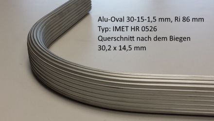 Rohrbiegerei CNC-Dornbiegen Alu-Oval 30-15-1,5 mm