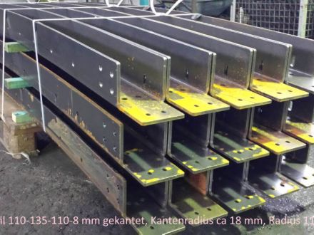 Rohrbiegerei CNC-Dornbiegen St-U-Profil gekantet 110-135-110-8 mm