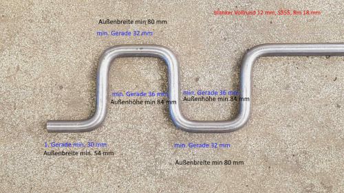 Rohrbiegerei CNC-Dornbiegen St-Vollrund 12 mm Rm 18 mm
